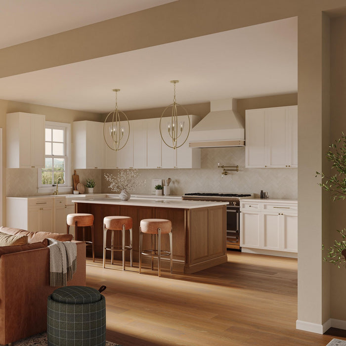 Progress Lighting - P500512-191 - Three Light Foyer Pendant - Jheni - Brushed Gold