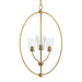 Progress Lighting - P500512-191 - Three Light Foyer Pendant - Jheni - Brushed Gold