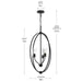 Progress Lighting - P500512-31M - Three Light Foyer Pendant - Jheni - Matte Black