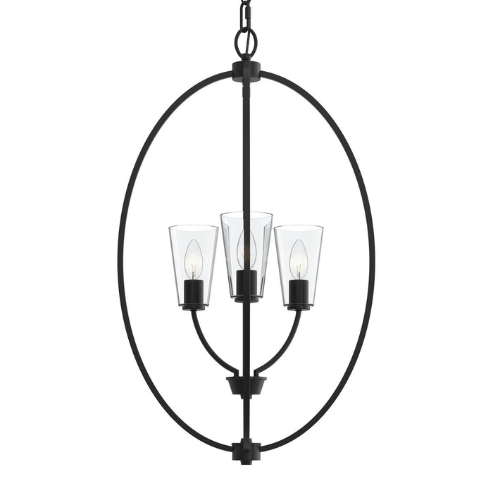 Progress Lighting - P500512-31M - Three Light Foyer Pendant - Jheni - Matte Black