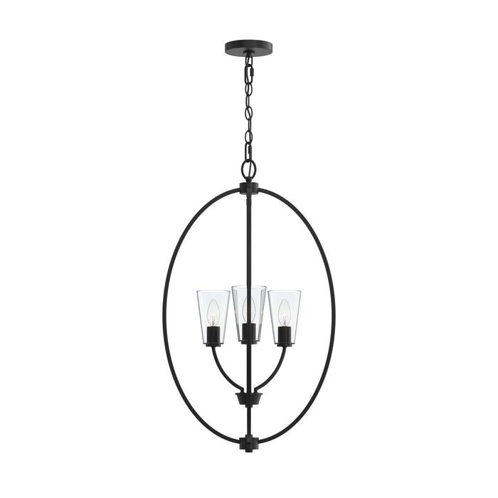 Progress Lighting - P500512-31M - Three Light Foyer Pendant - Jheni - Matte Black