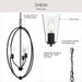 Progress Lighting - P500512-31M - Three Light Foyer Pendant - Jheni - Matte Black