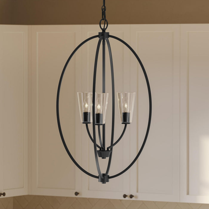 Progress Lighting - P500512-31M - Three Light Foyer Pendant - Jheni - Matte Black