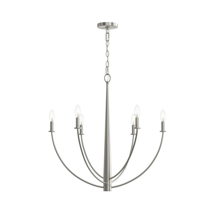 Progress Lighting - P400459-009 - Six Light Chandelier - Jheni - Brushed Nickel