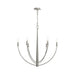 Progress Lighting - P400459-009 - Six Light Chandelier - Jheni - Brushed Nickel