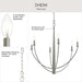 Progress Lighting - P400459-009 - Six Light Chandelier - Jheni - Brushed Nickel