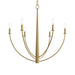 Progress Lighting - P400459-191 - Six Light Chandelier - Jheni - Brushed Gold
