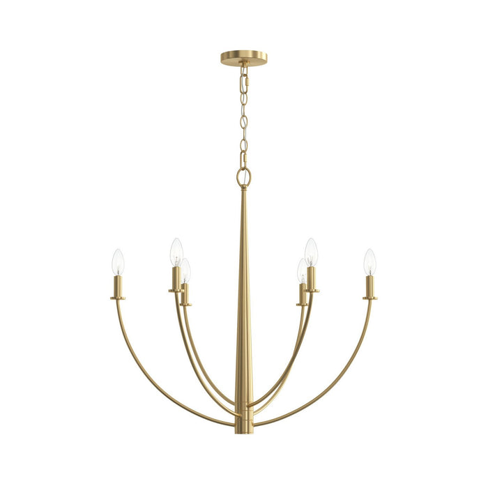 Progress Lighting - P400459-191 - Six Light Chandelier - Jheni - Brushed Gold