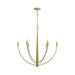 Progress Lighting - P400459-191 - Six Light Chandelier - Jheni - Brushed Gold