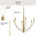 Progress Lighting - P400459-191 - Six Light Chandelier - Jheni - Brushed Gold