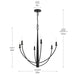 Progress Lighting - P400459-31M - Six Light Chandelier - Jheni - Matte Black