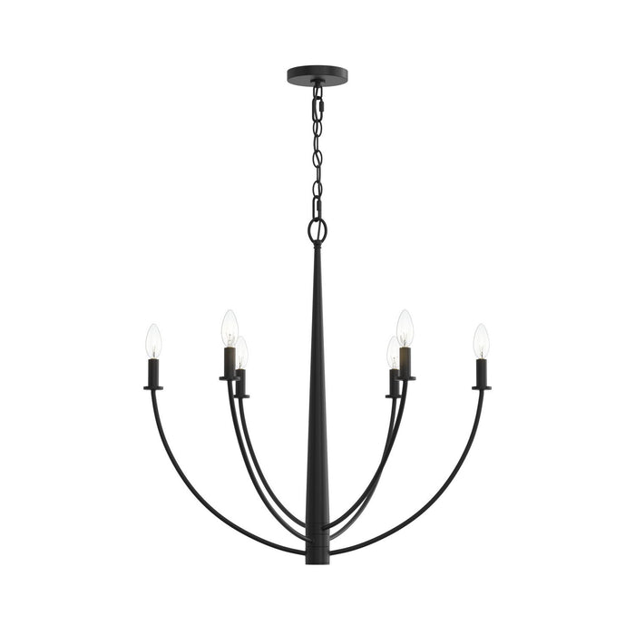 Progress Lighting - P400459-31M - Six Light Chandelier - Jheni - Matte Black