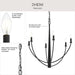 Progress Lighting - P400459-31M - Six Light Chandelier - Jheni - Matte Black