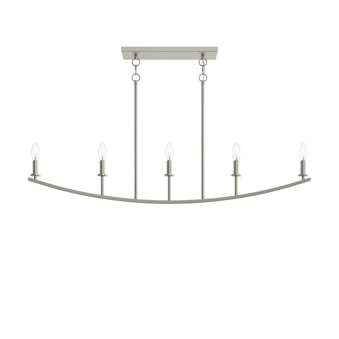 Progress Lighting - P400461-009 - Five Light Linear Chandelier - Jheni - Brushed Nickel