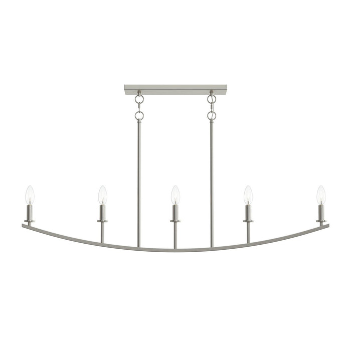 Progress Lighting - P400461-009 - Five Light Linear Chandelier - Jheni - Brushed Nickel