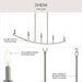 Progress Lighting - P400461-009 - Five Light Linear Chandelier - Jheni - Brushed Nickel