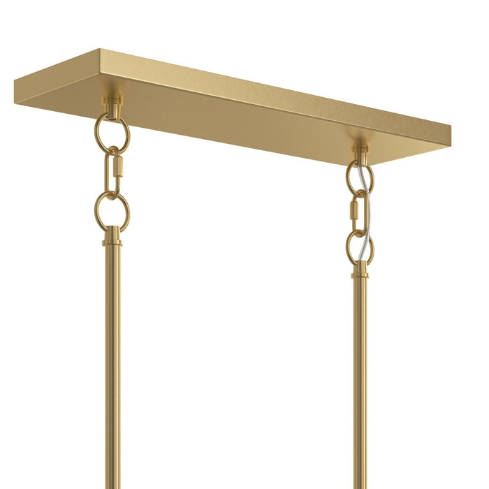 Progress Lighting - P400461-191 - Five Light Linear Chandelier - Jheni - Brushed Gold