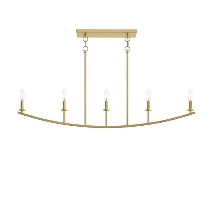 Progress Lighting - P400461-191 - Five Light Linear Chandelier - Jheni - Brushed Gold