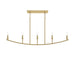 Progress Lighting - P400461-191 - Five Light Linear Chandelier - Jheni - Brushed Gold