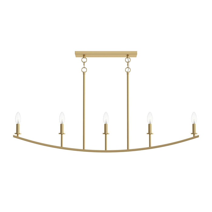 Progress Lighting - P400461-191 - Five Light Linear Chandelier - Jheni - Brushed Gold