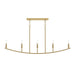 Progress Lighting - P400461-191 - Five Light Linear Chandelier - Jheni - Brushed Gold