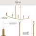 Progress Lighting - P400461-191 - Five Light Linear Chandelier - Jheni - Brushed Gold