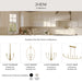 Progress Lighting - P400461-191 - Five Light Linear Chandelier - Jheni - Brushed Gold