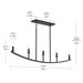 Progress Lighting - P400461-31M - Five Light Linear Chandelier - Jheni - Matte Black
