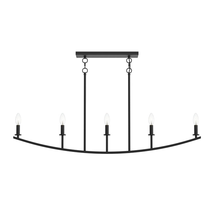 Progress Lighting - P400461-31M - Five Light Linear Chandelier - Jheni - Matte Black