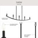 Progress Lighting - P400461-31M - Five Light Linear Chandelier - Jheni - Matte Black