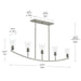 Progress Lighting - P400456-009 - Five Light Linear Chandelier - Jheni - Brushed Nickel