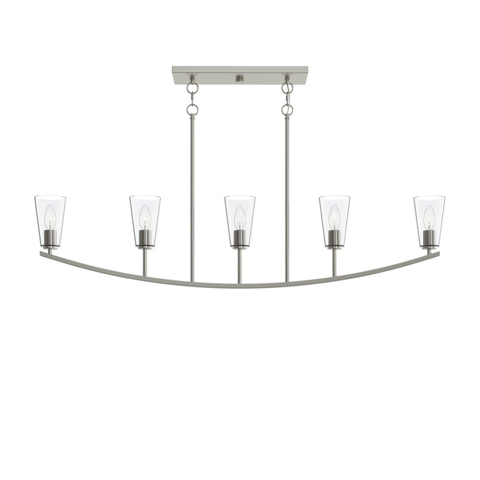 Progress Lighting - P400456-009 - Five Light Linear Chandelier - Jheni - Brushed Nickel