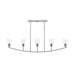 Progress Lighting - P400456-009 - Five Light Linear Chandelier - Jheni - Brushed Nickel