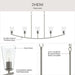 Progress Lighting - P400456-009 - Five Light Linear Chandelier - Jheni - Brushed Nickel