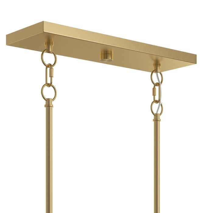 Progress Lighting - P400456-191 - Five Light Linear Chandelier - Jheni - Brushed Gold