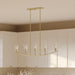 Progress Lighting - P400456-191 - Five Light Linear Chandelier - Jheni - Brushed Gold