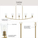 Progress Lighting - P400456-191 - Five Light Linear Chandelier - Jheni - Brushed Gold