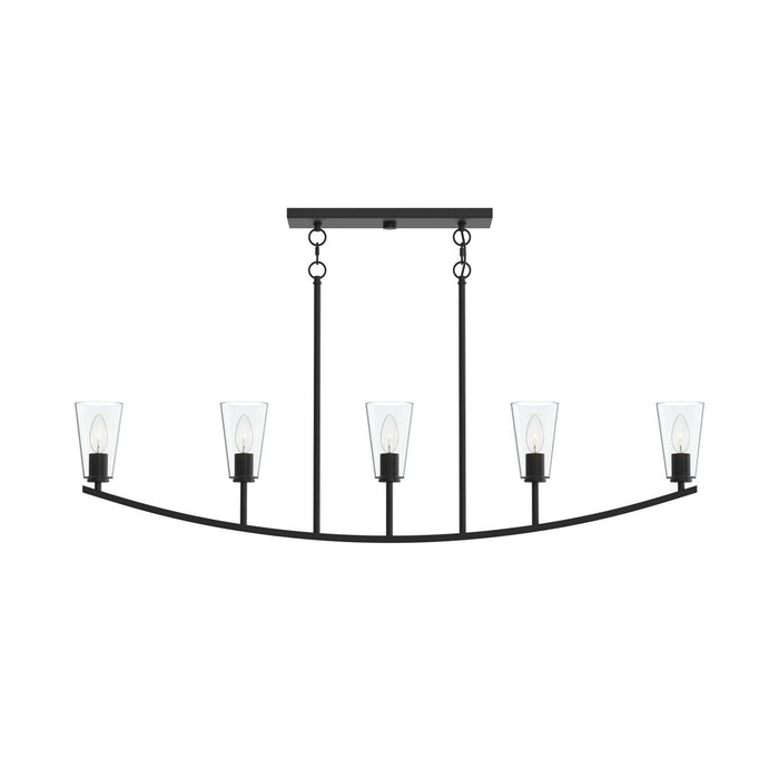 Progress Lighting - P400456-31M - Five Light Linear Chandelier - Jheni - Matte Black