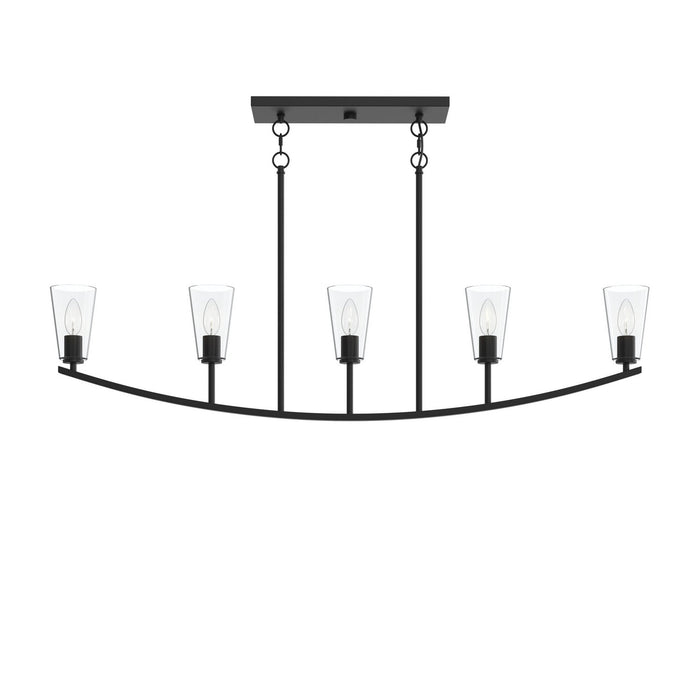 Progress Lighting - P400456-31M - Five Light Linear Chandelier - Jheni - Matte Black