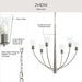 Progress Lighting - P400454-009 - Six Light Chandelier - Jheni - Brushed Nickel