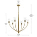Progress Lighting - P400454-191 - Six Light Chandelier - Jheni - Brushed Gold