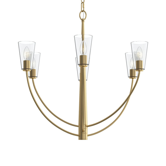 Progress Lighting - P400454-191 - Six Light Chandelier - Jheni - Brushed Gold