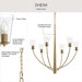 Progress Lighting - P400454-191 - Six Light Chandelier - Jheni - Brushed Gold
