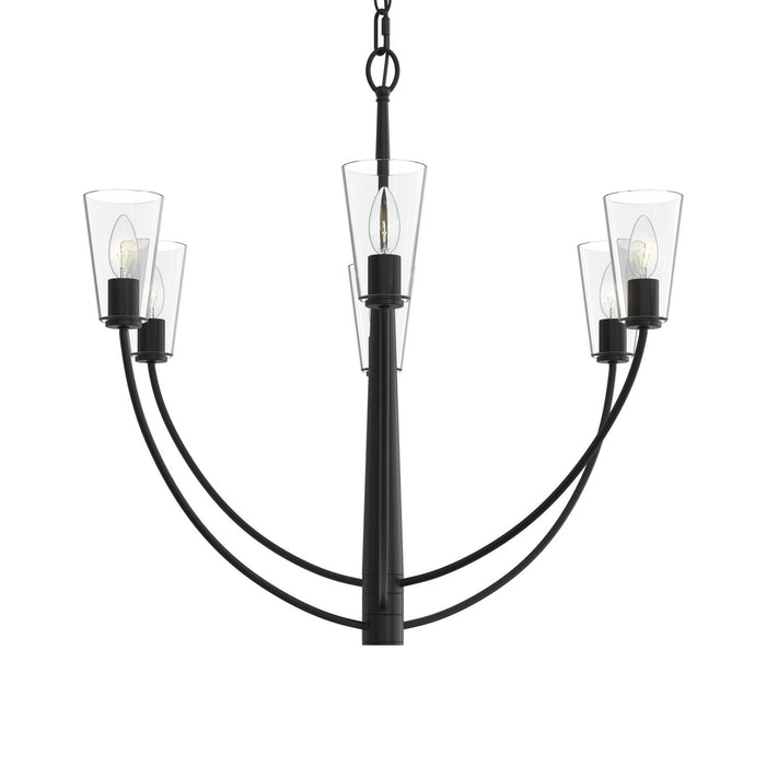 Progress Lighting - P400454-31M - Six Light Chandelier - Jheni - Matte Black