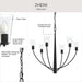 Progress Lighting - P400454-31M - Six Light Chandelier - Jheni - Matte Black