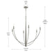 Progress Lighting - P400460-009 - Six Light Chandelier - Jheni - Brushed Nickel