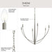 Progress Lighting - P400460-009 - Six Light Chandelier - Jheni - Brushed Nickel