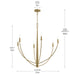 Progress Lighting - P400460-191 - Six Light Chandelier - Jheni - Brushed Gold