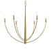 Progress Lighting - P400460-191 - Six Light Chandelier - Jheni - Brushed Gold