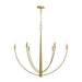 Progress Lighting - P400460-191 - Six Light Chandelier - Jheni - Brushed Gold